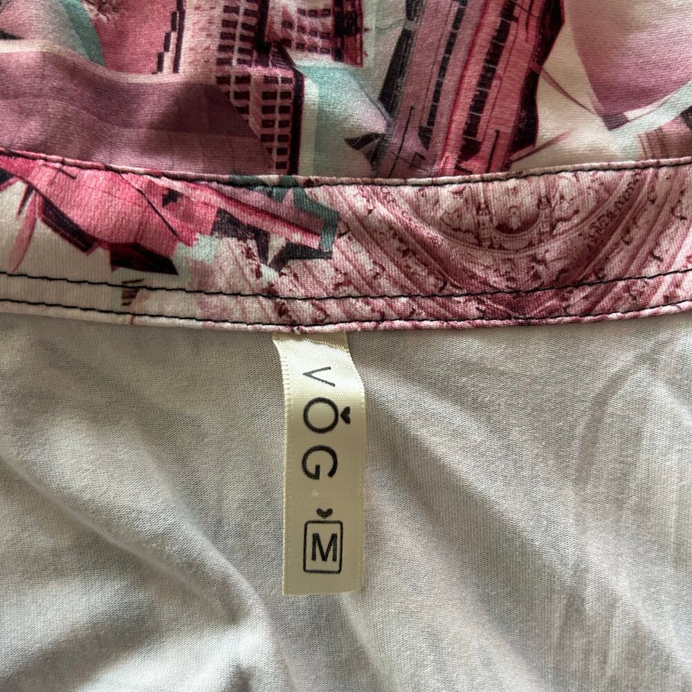 Architectural Print Button Down Blouse Women’s Si… - image 4